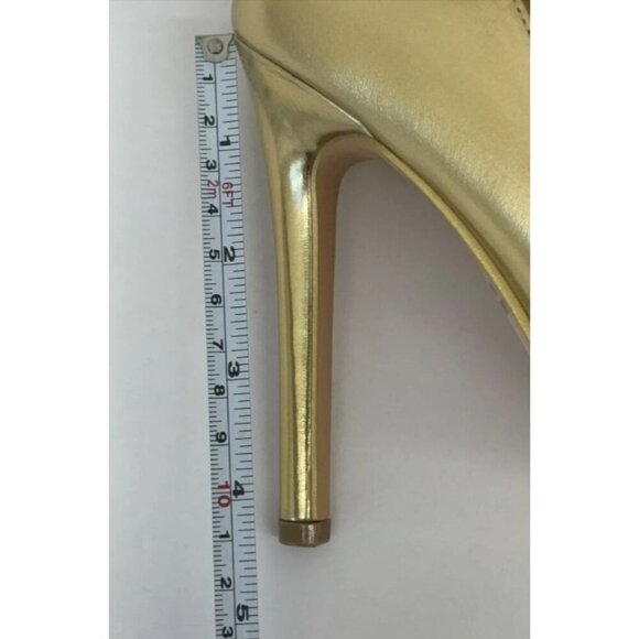 OLIVIA FERGUSON / Kiara / Gold / Pointed-Toe / High Heel Pumps / Size 8 / Faux L - Picture 5 of 7